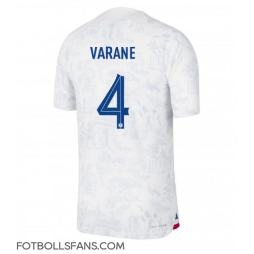 Frankrike Raphael Varane #4 Replika Bortatröja VM 2022 Kortärmad